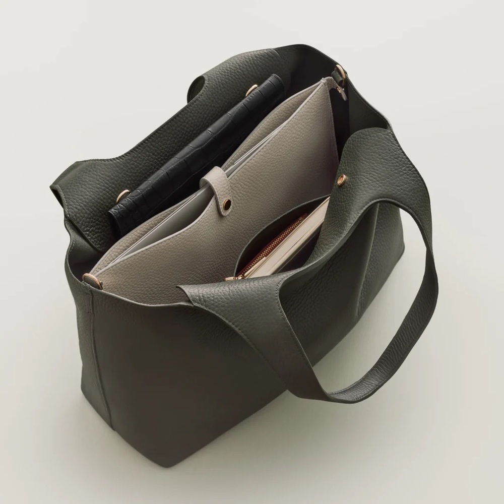 Cuyana Dark Olive 13 Inch System Tote
